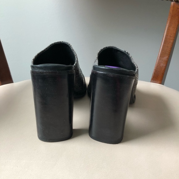 Rag & Bone black/grey snake print chunky heels - Picture 3 of 5